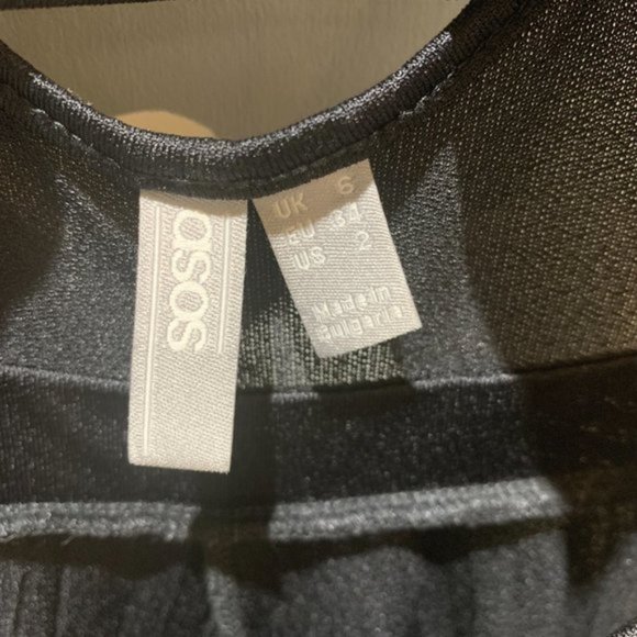 ASOS Petite Crop Pleated Cut Out Dress - Picture 5 of 5